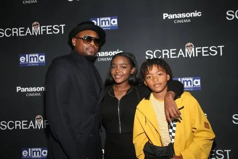  Omar Epps, K mari Mae Epps, Amir Epps at the Trick film premiere at Screa... Stock Photos