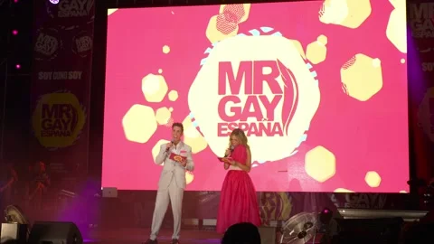 Omar Suarez e Lujan Arguelles during Gay Pride Madrid 4 Stock Footage 312554956