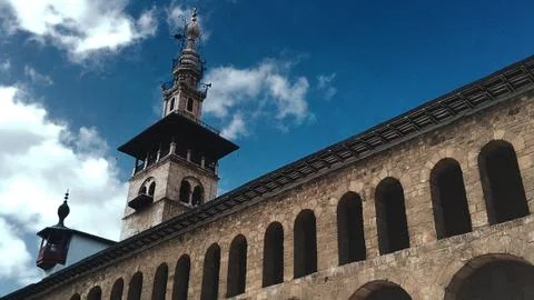 The Omayad Mosque of The Old Damacus Stock Photos