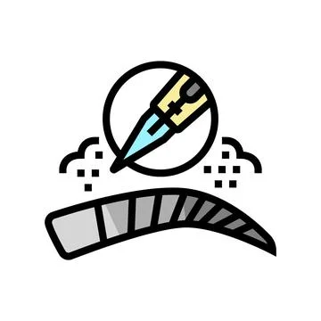 Ombre brows color icon vector illustration Stock Illustration