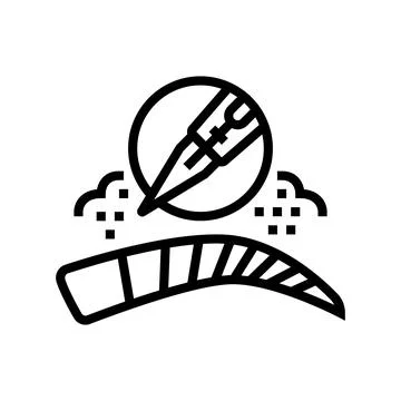 Ombre brows line icon vector illustration イラスト素材