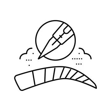Ombre brows line icon vector illustration イラスト素材