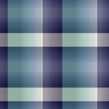 Ombre Plaid Tartan Seamless Pattern Design in green and blue Stock Illustration