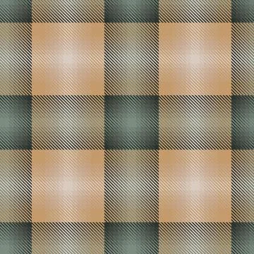 Ombre Plaid Tartan textile pattern design in peach and teal for fashion and.. Stock Illustration
