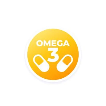 Omega 3 capsules icon, vector sign Illustrazione stock