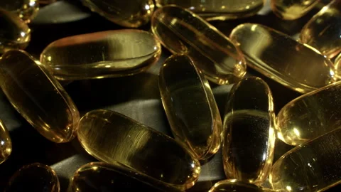 Omega 3 Capsules Macro Static Shot Video stock 332365642