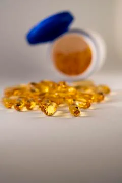 Omega 3 capsules Stock Photos