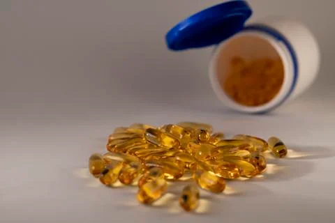 Omega 3 capsules Stock Photos