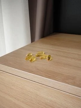 Omega 3 tablets Stock Photos