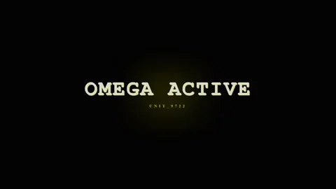 Omega Active Text Animation - Futuristic Sci-Fi Title Sequence with Glitch .. Stock Footage 331568267