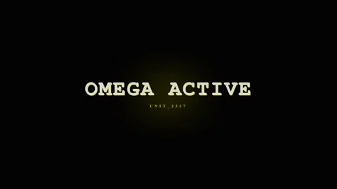 Omega Active Title Screen - Cinematic Intro with Vintage Text Effect Stock Footage 331568350