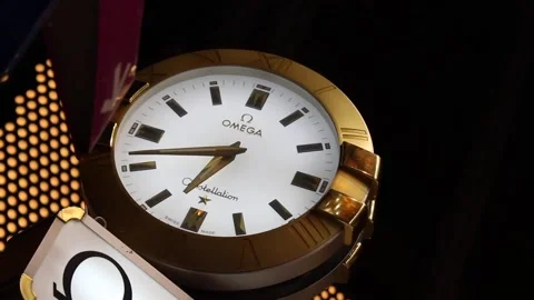 Omega Clock Stock Footage 145927980