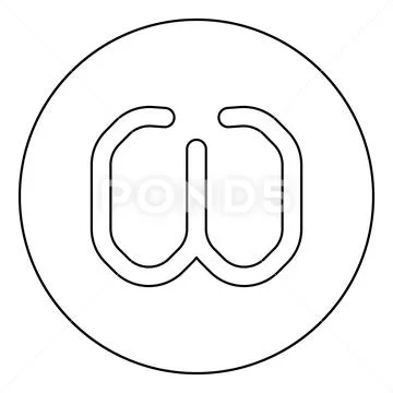 Omega greek symbol small letter lowercase font icon in circle