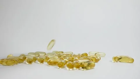 Omega pills instructions close-up on a light background Stock Footage 239933037