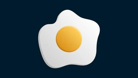 Omelet on a blue background, vector illustration. delicious scrambled eggs fo Stock Illustration