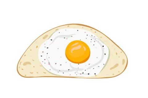 Omelet breakfast with eggs and bread. イラスト素材