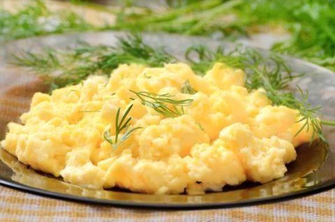 Omelet with dill Stock-Fotos