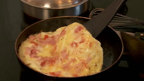 Omelet folded over Stock Footage 130797484