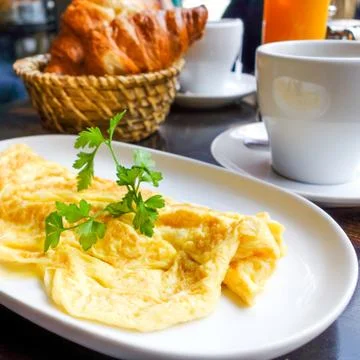 Omelet with ham Stock-Fotos