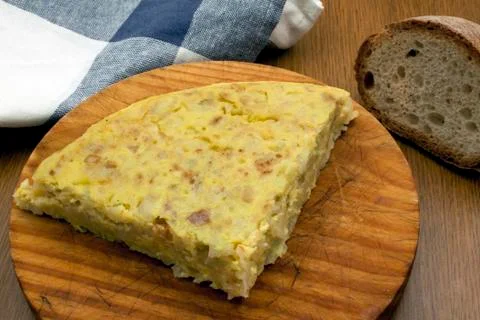 Omelet piece Foto stock
