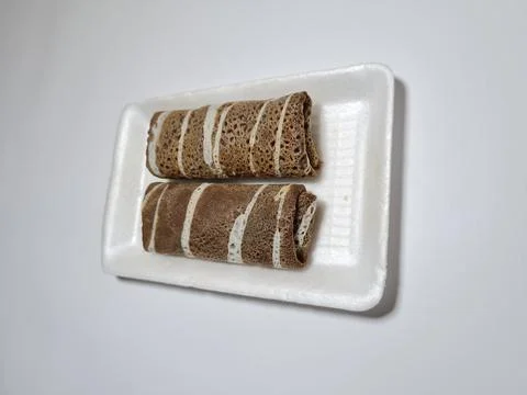 Omelet rolls sweet Stock Photos