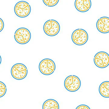 Omelet spanish dish vector seamless pattern Stock Illustration