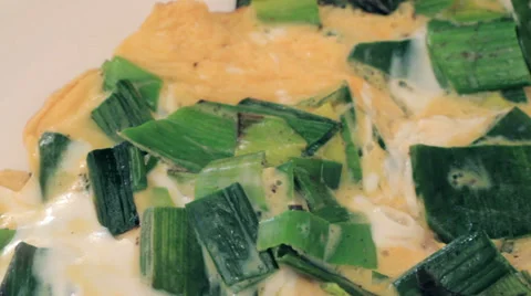 Omelet with vegetable Stock Footage 35702764