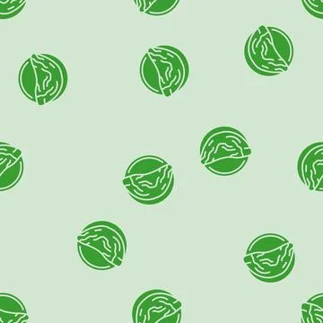 Omelette egg glyph seamless pattern Stock Illustration