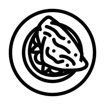Omelette egg line icon vector illustration Stock Illustration