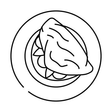 Omelette egg line icon vector illustration Stock Illustration