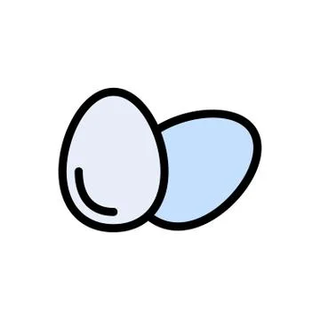 Omelette flat color icon Stock Illustration