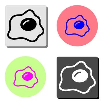 Omelette. flat vector icon Stock Illustration