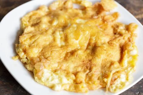 Omelette fried eggs Stock Photos