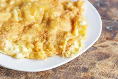 Omelette fried eggs Stock Photos