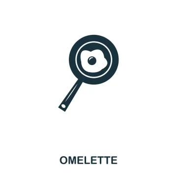 Omelette icon. Mobile apps, printing and more usage. Simple element sing Stock Illustration