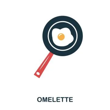 Omelette icon. Mobile apps, printing and more usage. Simple element sing Illustrazione stock