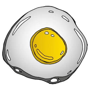 Omelette icon. Vector illustration of fried eggs. Hand drawn scrambled eggs. Stock Illustration