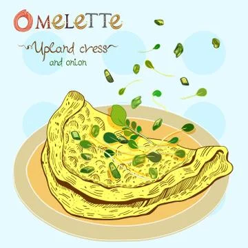 Omelette Stock Illustration