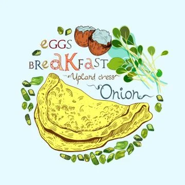 Omelette Stock Illustration