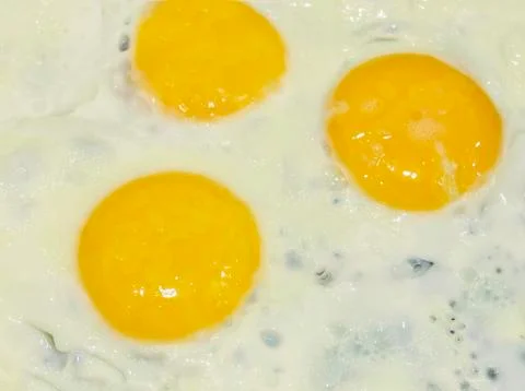 Omelette of three eggs Stock Photos