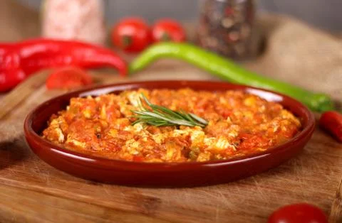 Omelettes in a pit Stock Photos