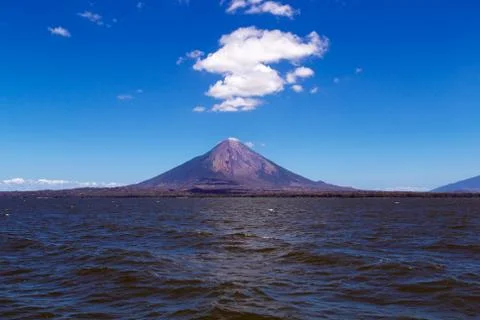 Ometepe volcano view Stock Photos