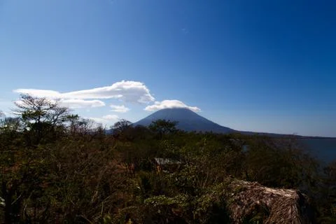 Ometepe vulcano view Stock Photos