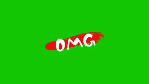 OMG Chroma Key Green Screen Animation Video stock 340177242