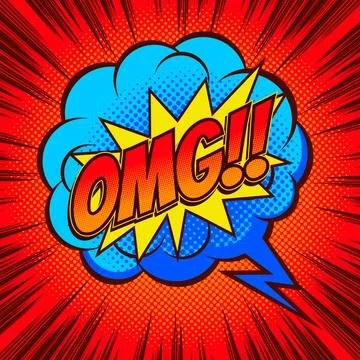 OMG Comic background Stock Illustration
