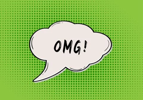 OMG comic bubble Stock Illustration