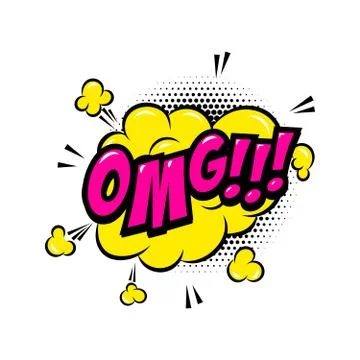 OMG!!! Comic style phrase with speech bubble. Vector illustration Stock Illustration