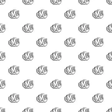 OMG, comic text speech bubble pattern vector Stock Illustration