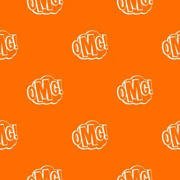 OMG, comic text speech bubble pattern seamless 库存插图