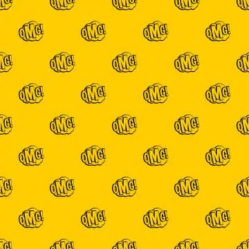 OMG, comic text speech bubble pattern Stockillustratie
